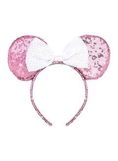 A Miaow Mickey Mouse Ears Headband Pink/White  - Image 1