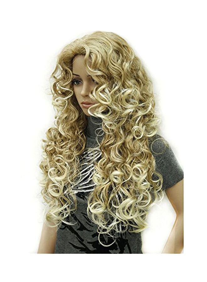 Long Wavy Synthetic Hair Wig Beige - v1568287164/N29309057A_4