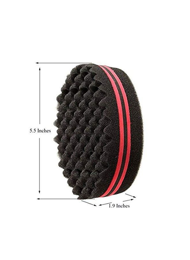 2-Piece Hair Curl Sponge Brush Set Black/Red 20grams - v1568287234/N29303530A_3