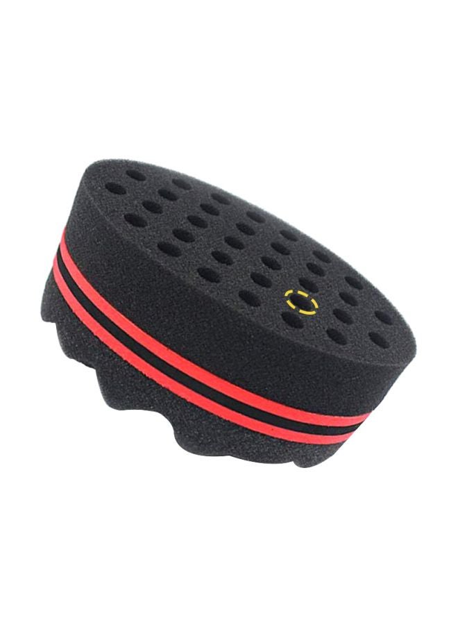RioRand Barber Sponge Twist Hair Brush Black/Red - Image 1