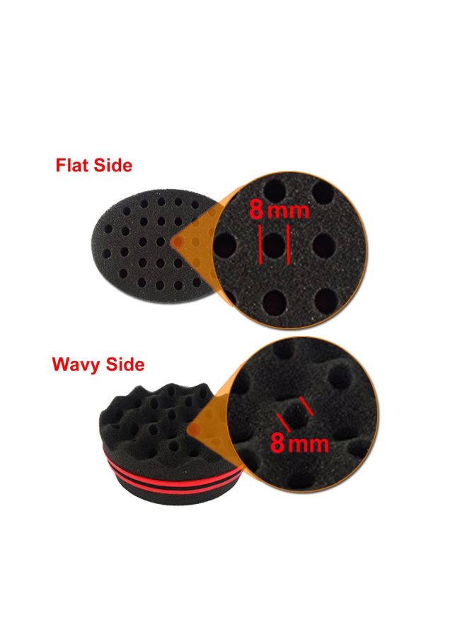 RioRand Barber Sponge Twist Hair Brush Black/Red - Image 3