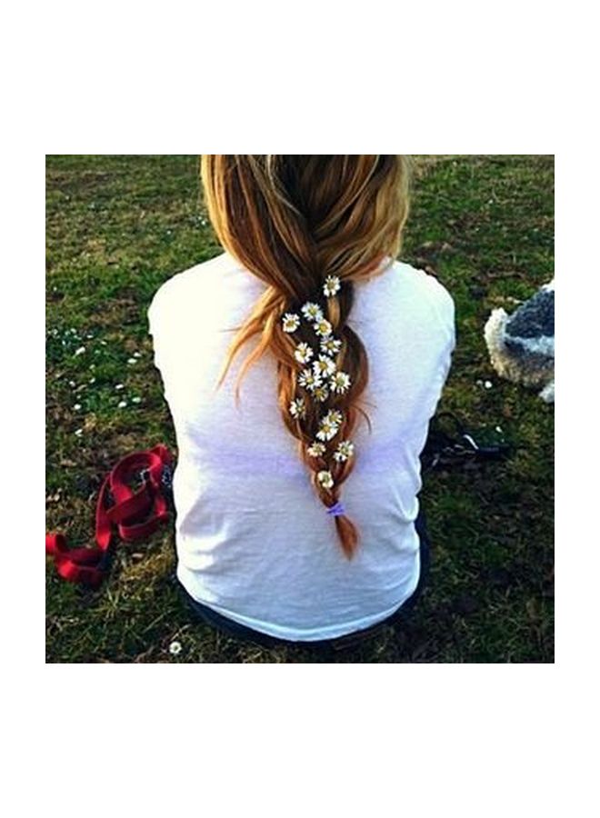 Backgarden 12-Piece Bridesmaid Hair Clip Yellow/White  - Image 4