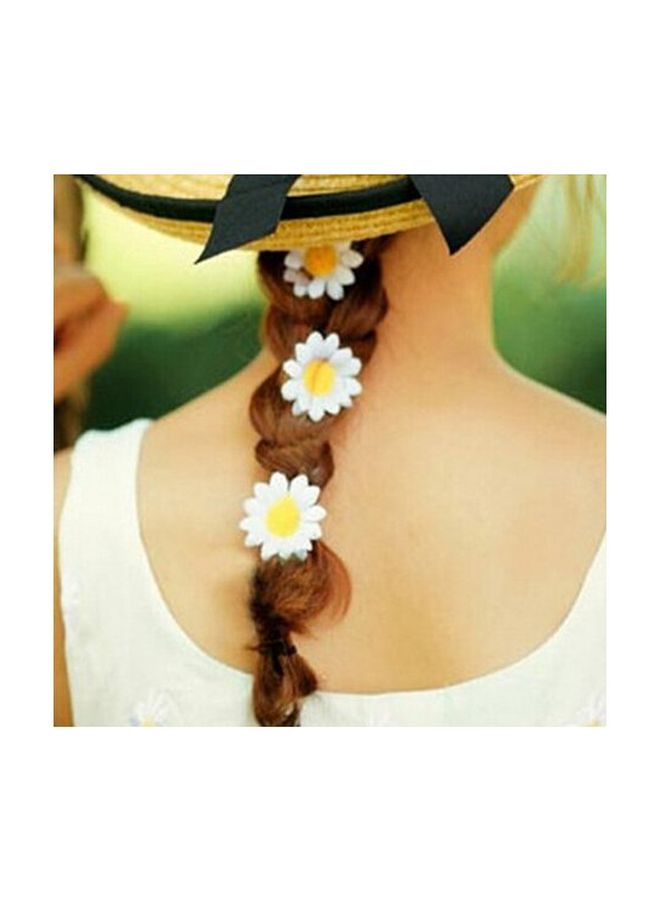 Backgarden 12-Piece Bridesmaid Hair Clip Yellow/White  - Image 3