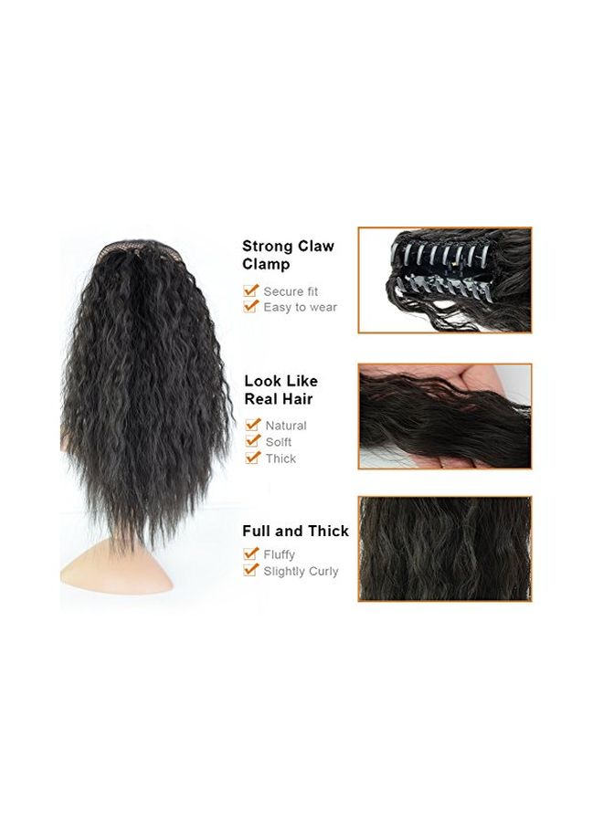 Synthetic Hair Clip Extension Black 15inch - v1568287302/N29309344A_3