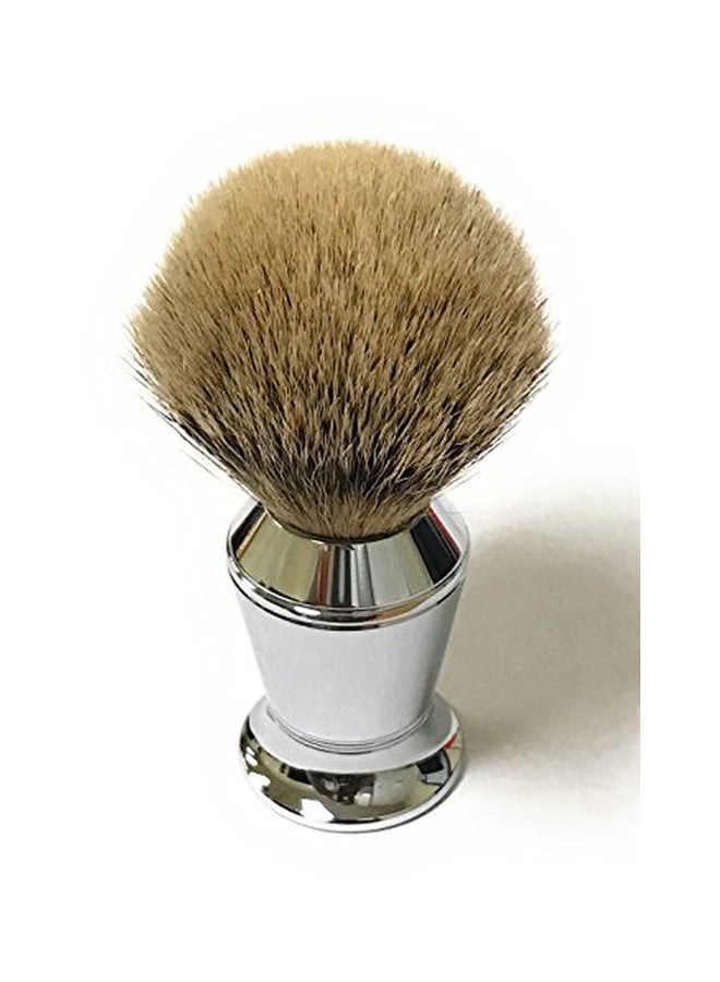 G.B.S Wet Shaving Set Silver/White/Brown - Image 2