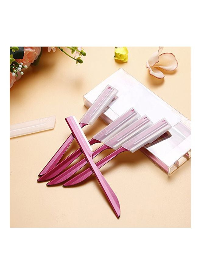 Miss Gorgeous London 10-Piece Eyebrow Razor Shaper Pink/Clear  - Image 4
