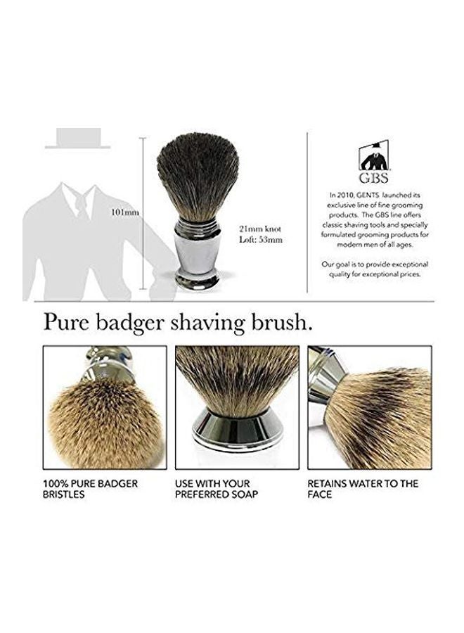 G.B.S 5-Piece Shaving Kit Silver/Black/Brown - Image 2