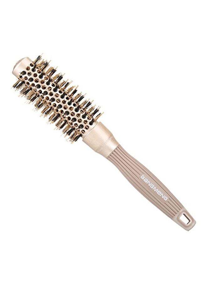 BANGMENG - Anti-Static Hair Brush With Boar Bristles Gold/Black 1inch - Image 1