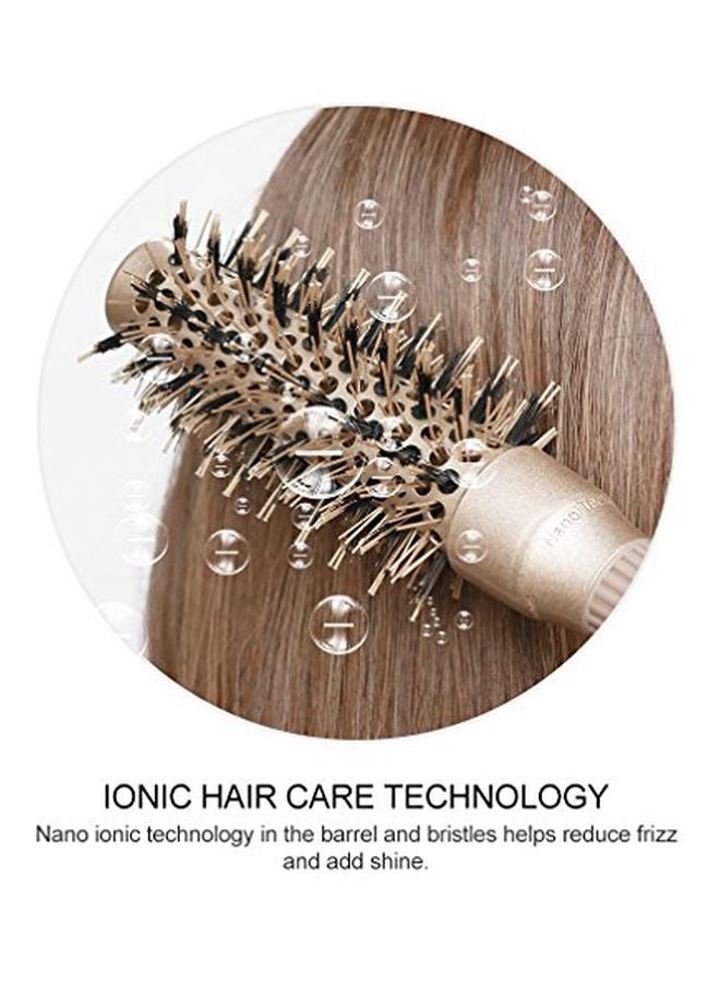 BANGMENG - Anti-Static Hair Brush With Boar Bristles Gold/Black 1inch - Image 1
