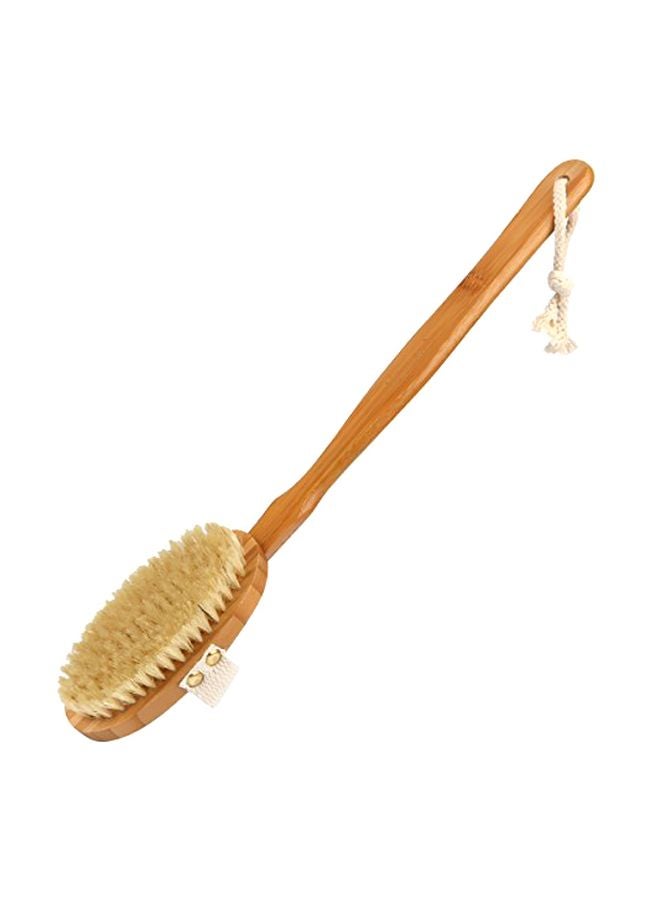 Esarora 6-In-1 Long Handle Shower Brush Brown/White - Image 1