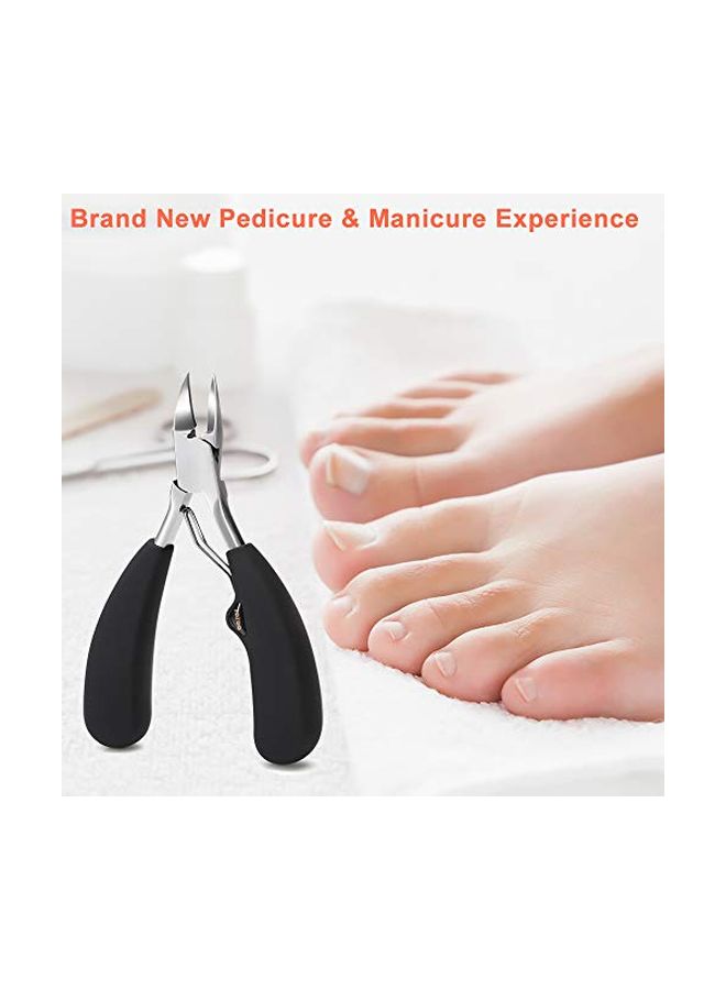 BEZOX Stainless Steel Toenail Clipper Black/Silver - Image 2