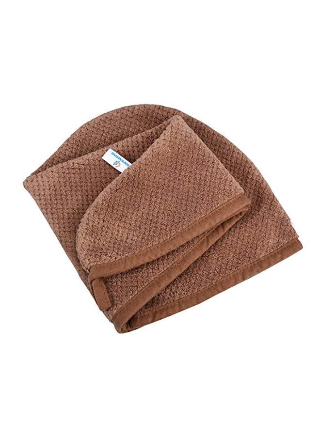 HOPESHINE 3-Piece Microfiber Head Wrap Towel Brown/Beige - Image 3
