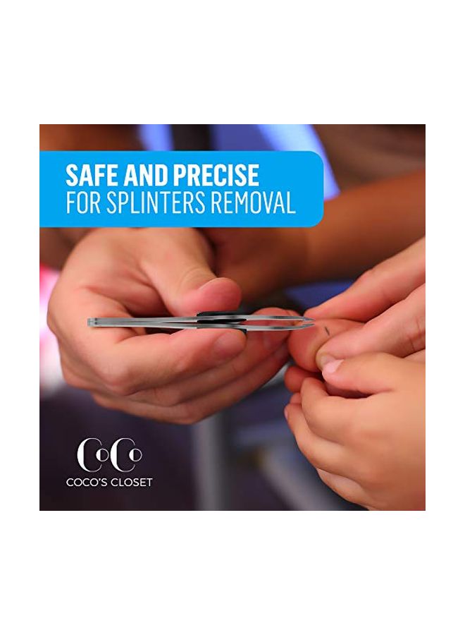 Coco's Closet Stainless Steel Tweezers Silver/Black - Image 3