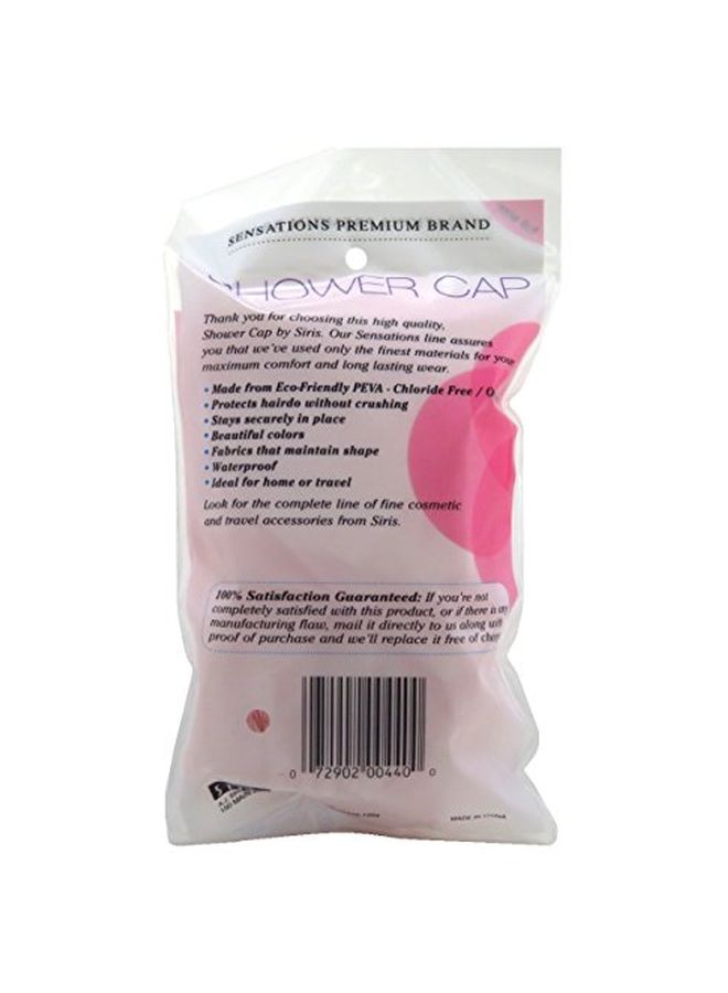 Siris Pack Of 2 Satin Lined Shower Cap Pink - Image 2