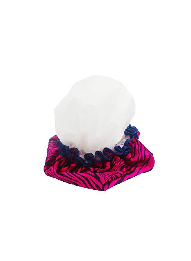 Bleu Bath 2-Piece Waterproof Shower Cap Black/White/Beige 11inch - Image 2