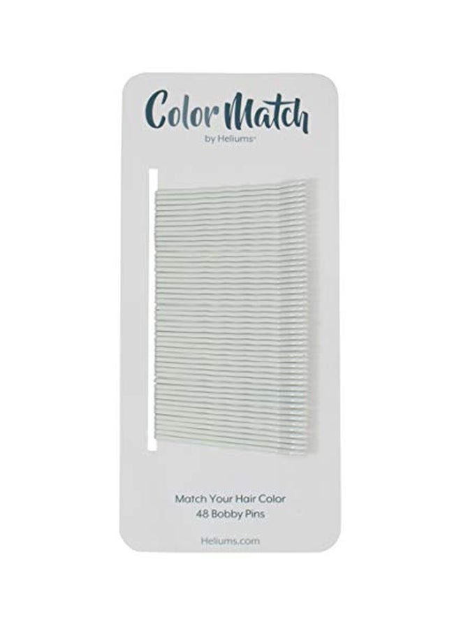 Heliums 48-Piece Premium Bobby Pins White 2inch - Image 1