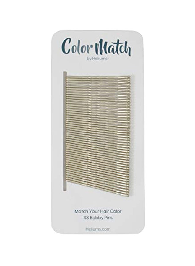 Heliums 48-Piece Premium Bobby Pins Blonde Champagne 2inch - Image 1