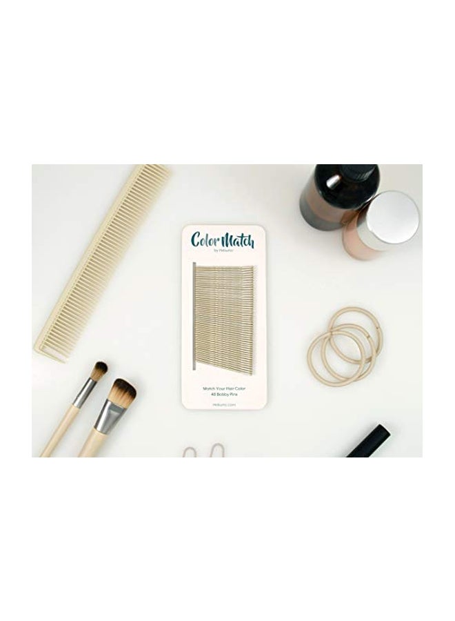 Heliums 48-Piece Premium Bobby Pins Blonde Champagne 2inch - Image 3