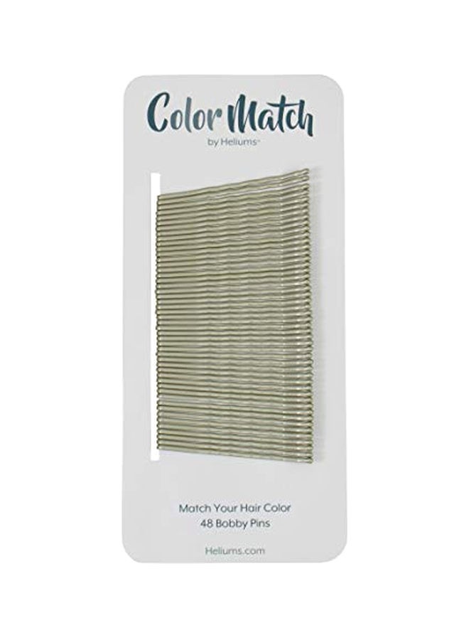 Heliums 48-Piece Premium Bobby Pins Grey 2inch - Image 1
