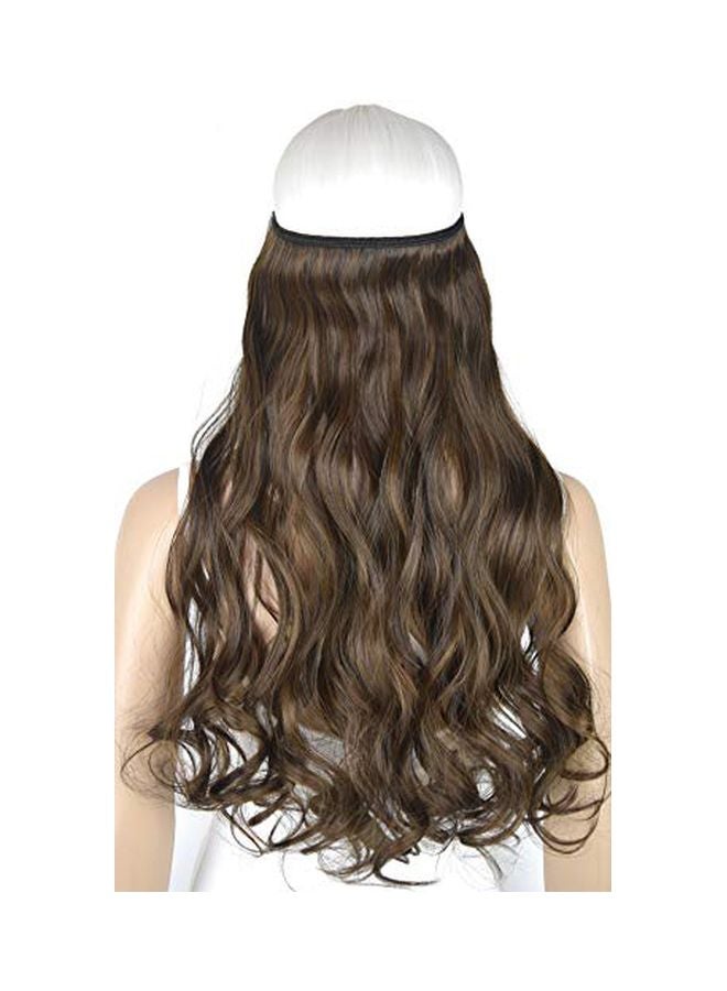TOPREETY Elastic Hair Extension Dark Brown/Gold 22inch - Image 1