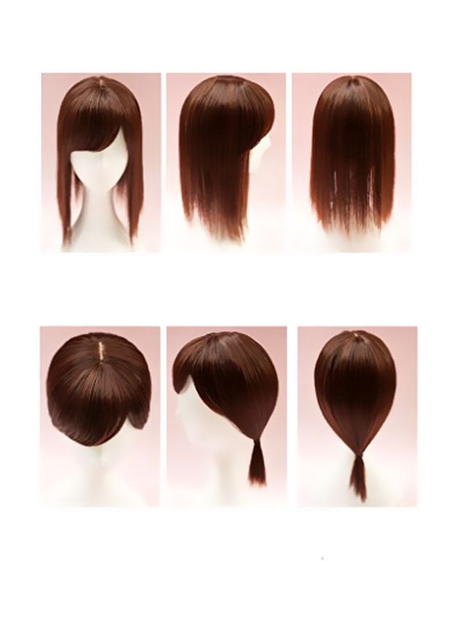 Clip In Hair Extension With Air Bangs Light Brown 14inch - v1568289787/N29309586A_4