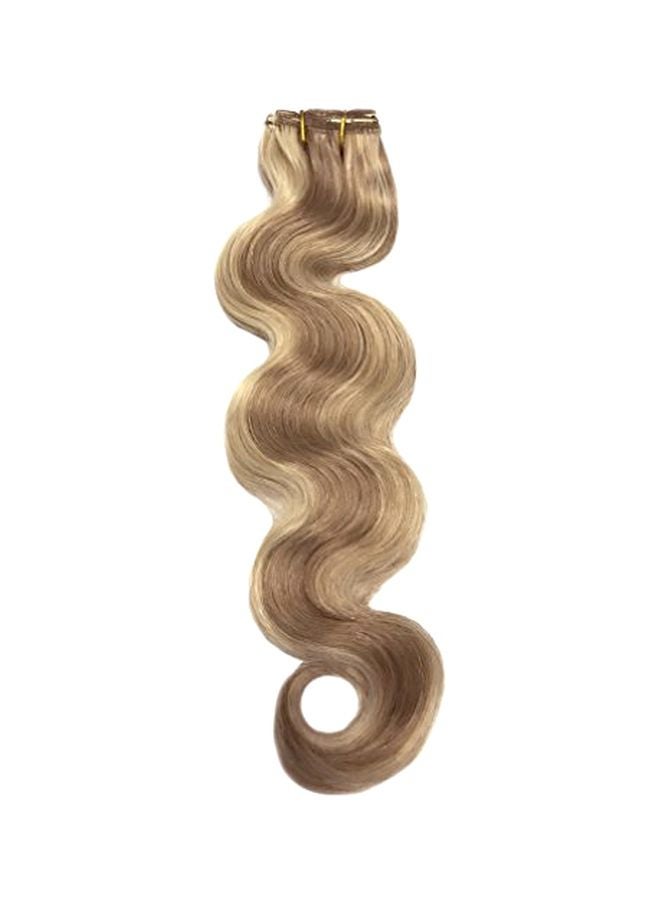 7-Piece Clip-In Wave Weft Remy Hair Extensions Brown 22inch - v1568289795/N29315619A_1