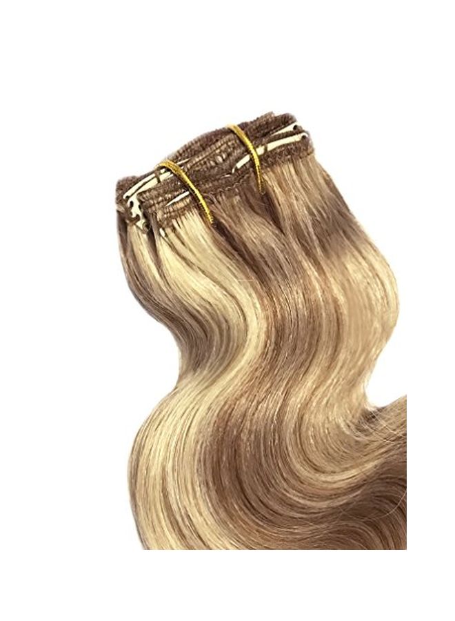 7-Piece Clip-In Wave Weft Remy Hair Extensions Brown 22inch - v1568289795/N29315619A_3