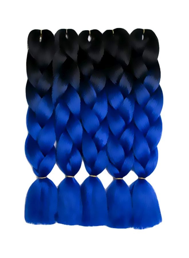 Bisman Hair - Pack Of 5 Twist Braids Hair Extension T1b/Blue 24inch - Image 1