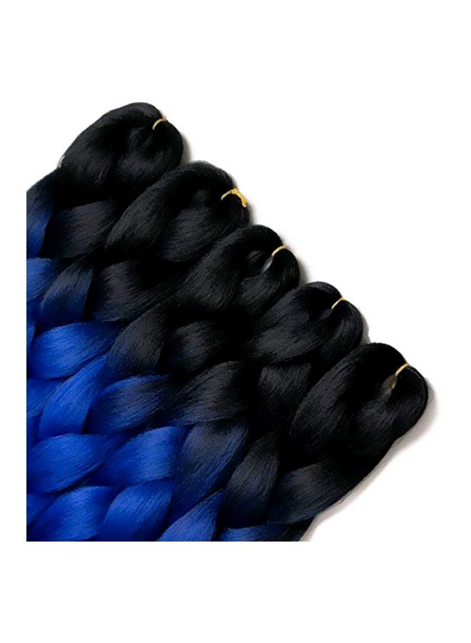 Bisman Hair - Pack Of 5 Twist Braids Hair Extension T1b/Blue 24inch - Image 1