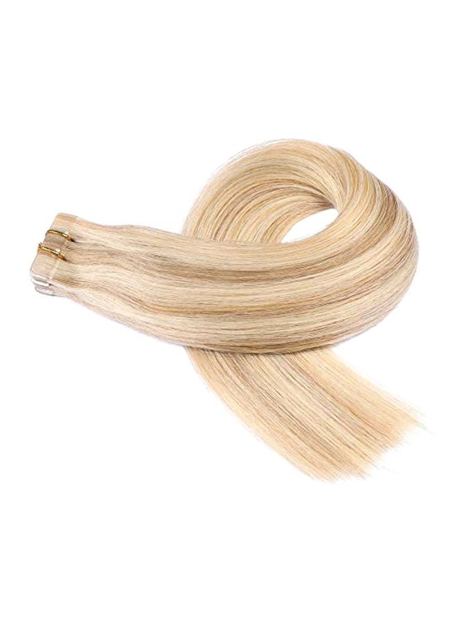 20-Piece Tape-In Highlighted Straight Hair Extension Beige Blonde/Bleach Blonde - v1568289881/N29315740A_1