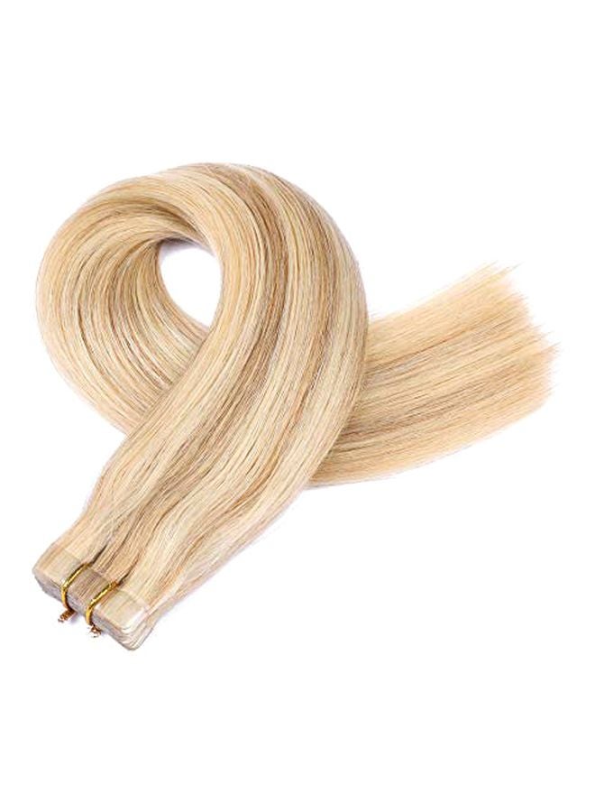 20-Piece Tape-In Highlighted Straight Hair Extension Beige Blonde/Bleach Blonde - v1568289881/N29315740A_2