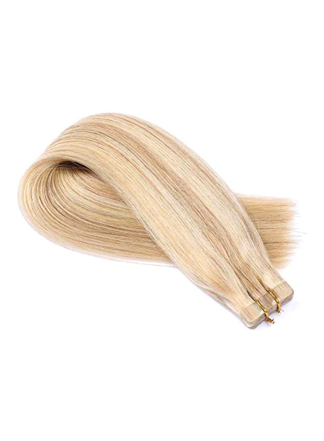 20-Piece Tape-In Highlighted Straight Hair Extension Beige Blonde/Bleach Blonde - v1568289881/N29315740A_3