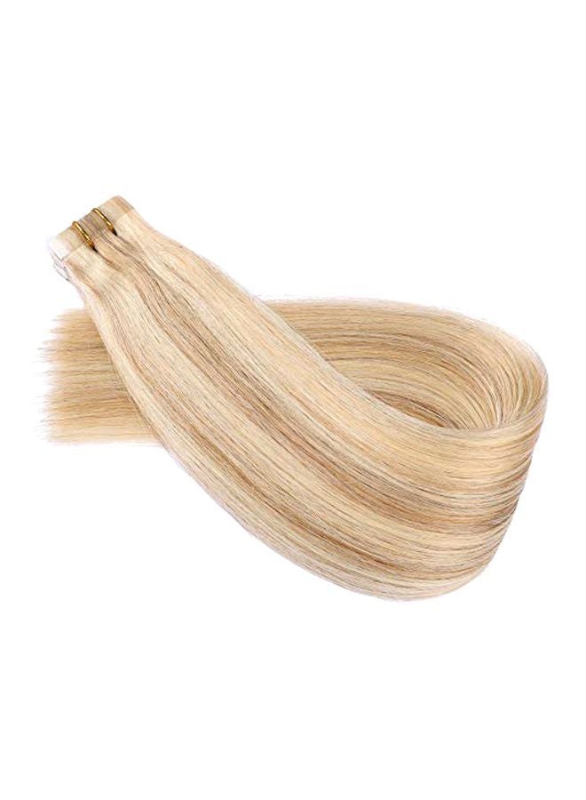 20-Piece Tape-In Highlighted Straight Hair Extension Beige Blonde/Bleach Blonde - v1568289884/N29315740A_4