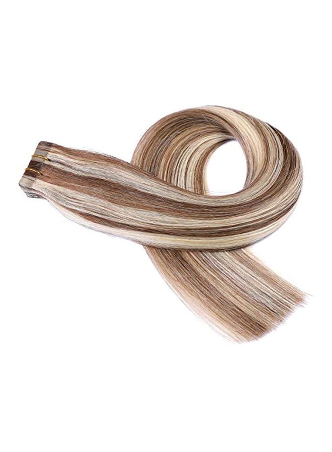 20-Piece Highlighted Tape-In Straight Hair Extension Brown/Blonde 24inch - v1568289885/N29315746A_1