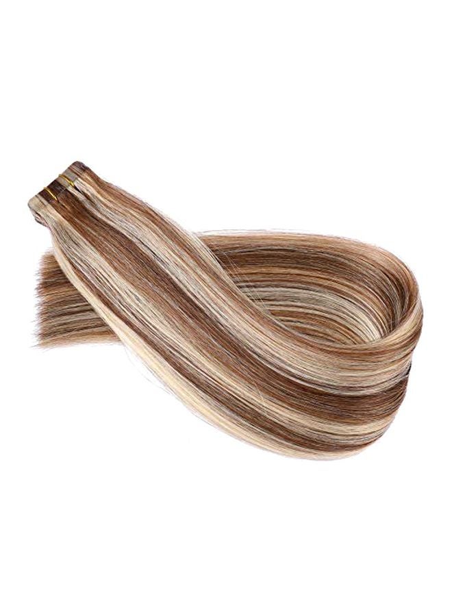 20-Piece Highlighted Tape-In Straight Hair Extension Brown/Blonde 24inch - v1568289885/N29315746A_3