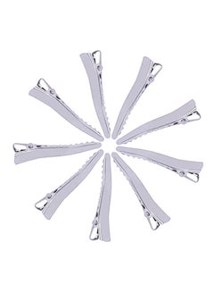 BronaGrand 100-piece Alligator Pattern Hair Clip With Teeth Silver  - Image 1