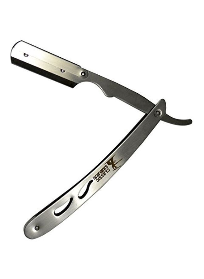 كلاسيك ساموراي أداة حلاقة بحافة مستقيمة مع شفرات فضي - Image 3