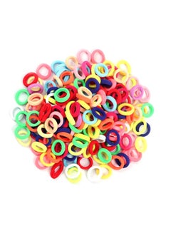 Cubaco 200-Piece Tiny Polytail Holder Elastic Bands Red/Blue/Green  - Image 1