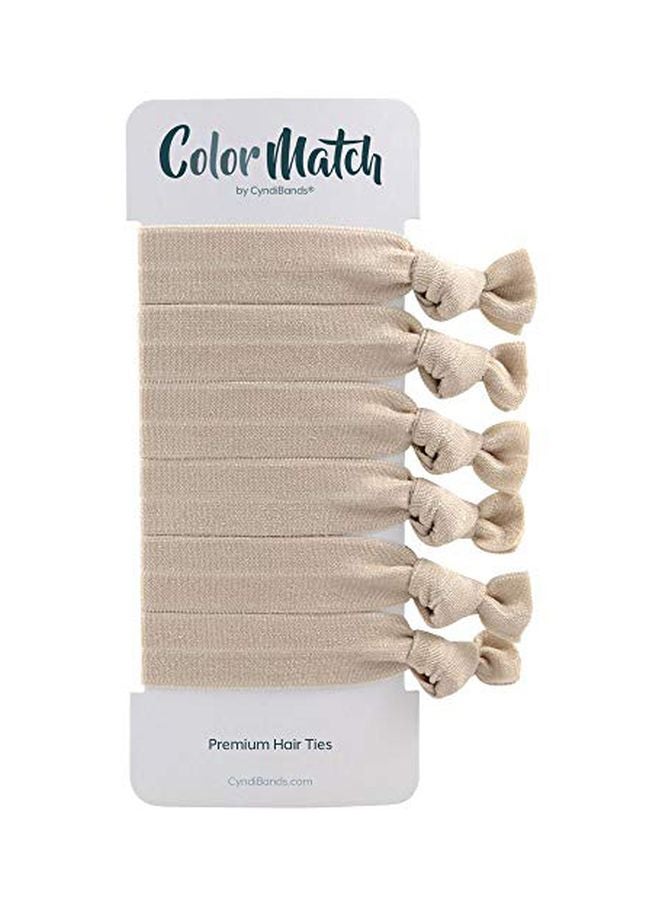 Cyndibands 6-Piece Elastic Hair Ties Ash Blonde - Image 1
