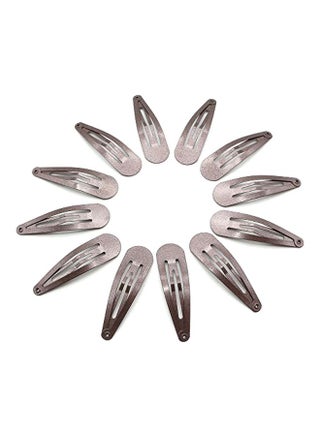 12-Piece Snap Hair Clips Brown 5cm - v1568290085/N29310228A_1