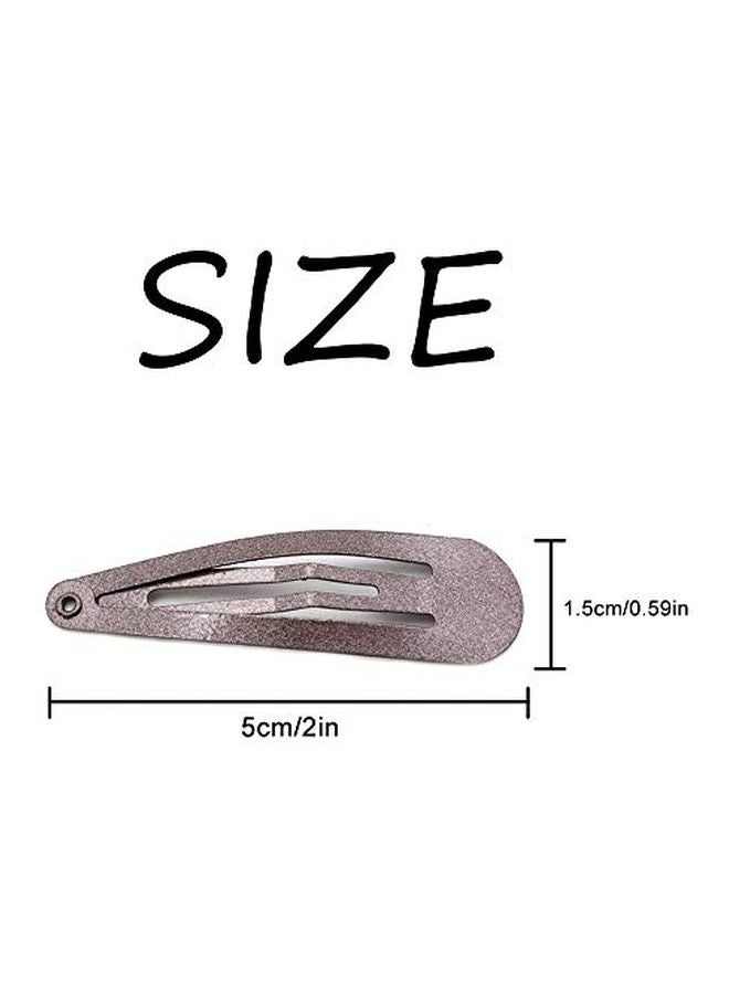 Dofash - 12-Piece Snap Hair Clips Brown 5cm - Image 1