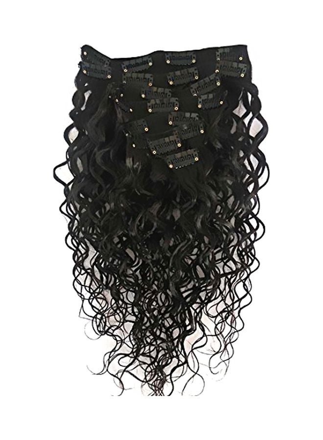 Doren 8-Piece Curly Hair Extension Natural Black 22inch - Image 1