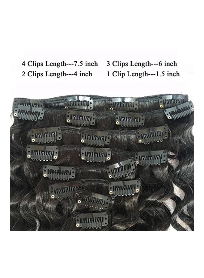 Doren 8-Piece Curly Hair Extension Natural Black 22inch - Image 4