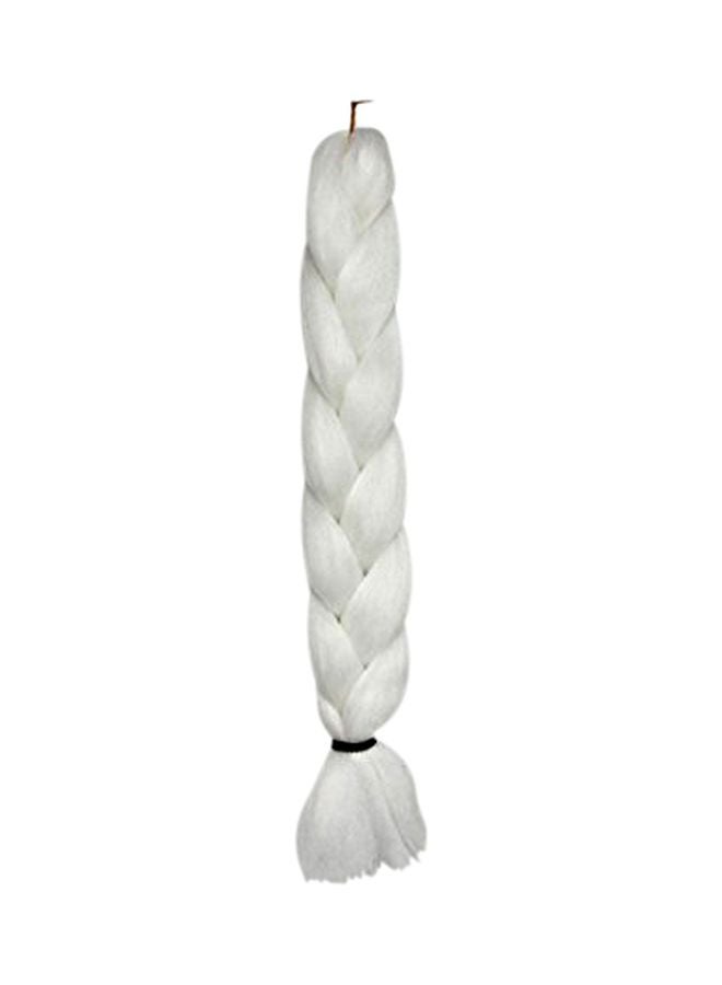 3-Piece Synthetic Kanekalon Hair Extensions White 24inch