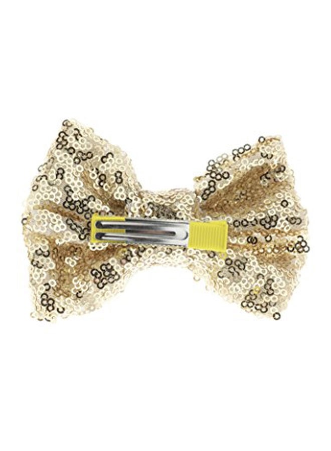 يونيكرا مشبك شعر بتصميم عقدة فيونكة ذهبي/ أسود - Image 2