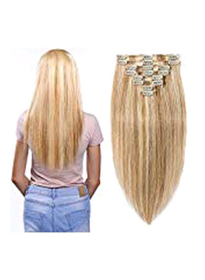 Straight Clip In Hair Extension Light Golden Brown/Bleach Blonde (#12/613) 18inch - v1568291382/N29316538A_2