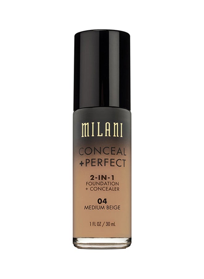 MILANI 2-In-1 Foundation And Concealer 04 Medium Beige