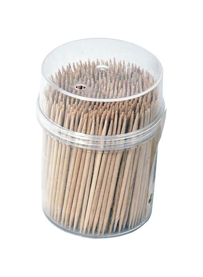 ماركة غير محددة - أعواد تنظيف الأسنان كرات من 500 عود بيج - Image 1