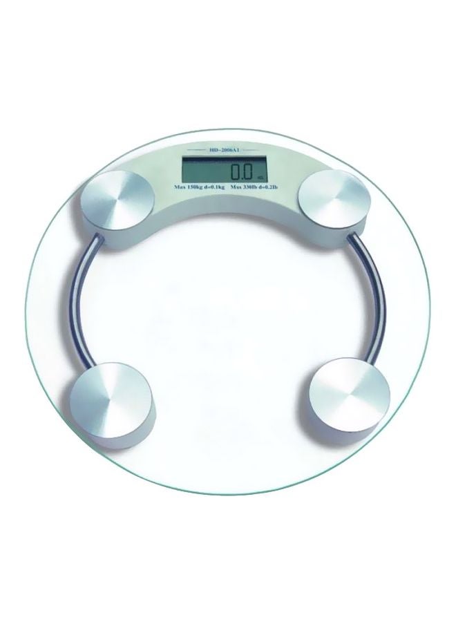 Digital Weighing Scale 150kg BB15 Clear/White/Silver - Image 1