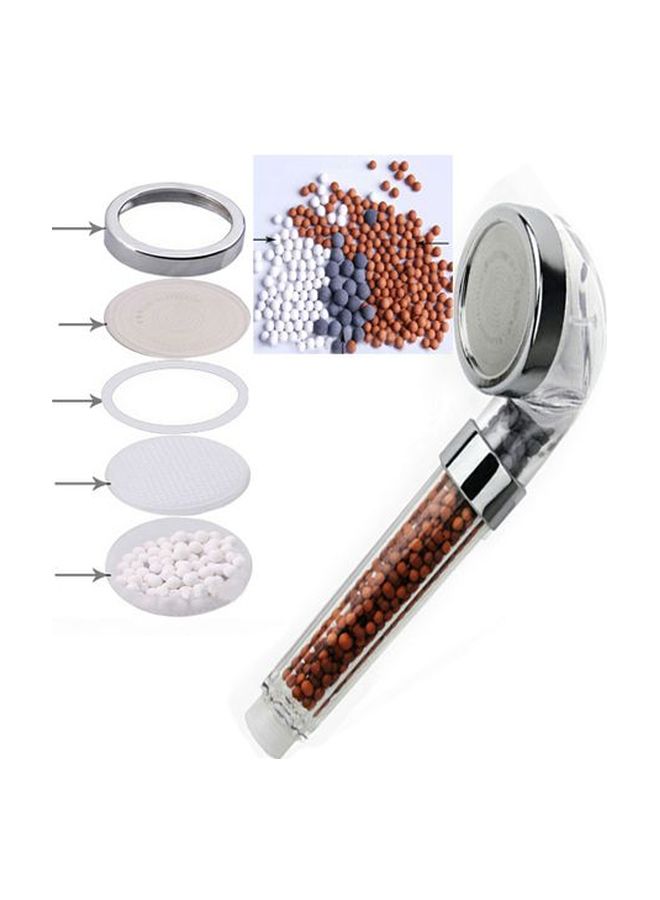 رأس دش بفلتر مكون من 3 قطع فضي / شفاف - Image 2